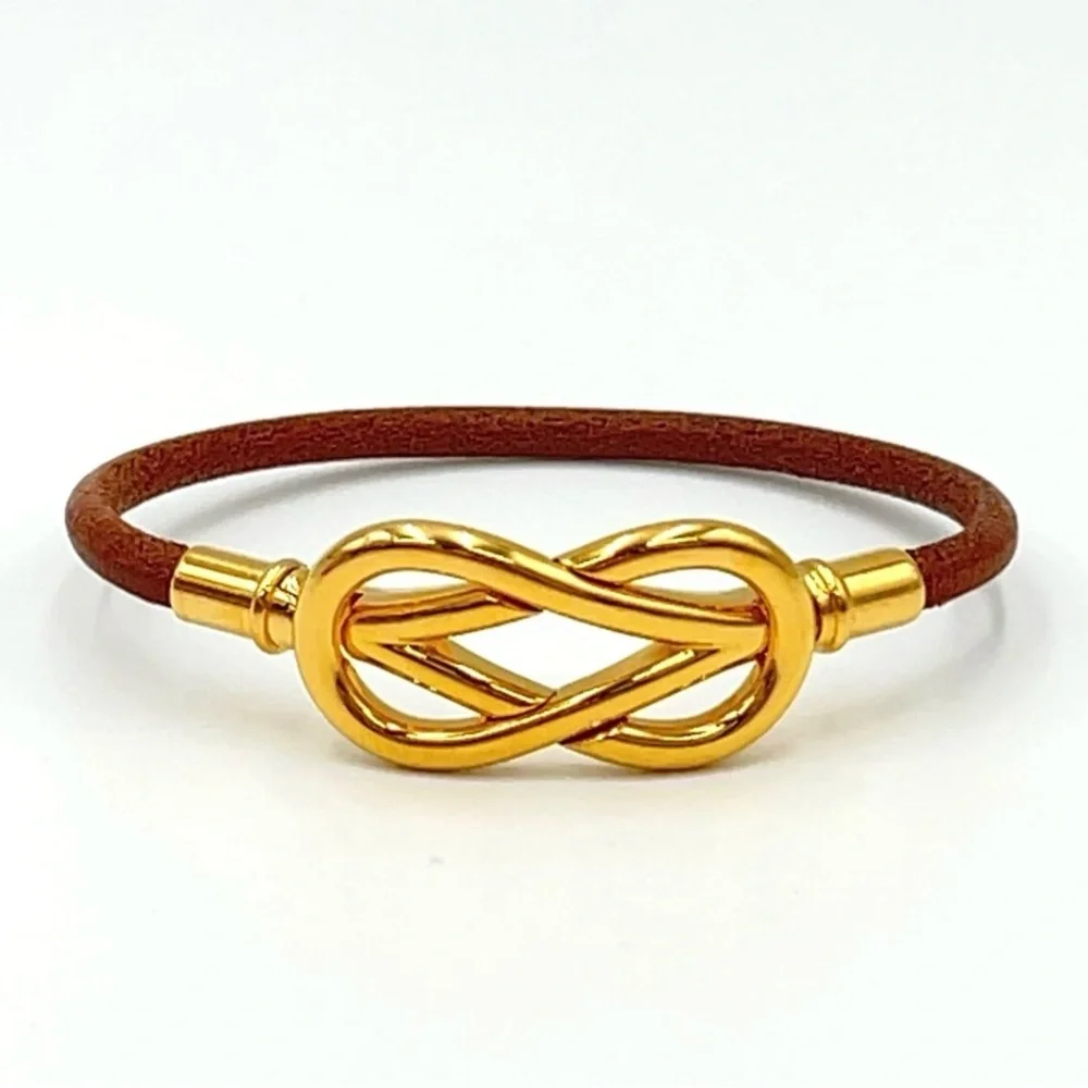 Hermes Atame GD Leather Bracelet W/Box - Picture 2 of 9